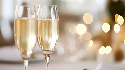 Elegant Minimalist Dinner Table Setting with Glasses