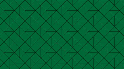 Pattern design with geometric vector shape | Diamond pattern design with triangle vector shape | Seamless pattern design with line and green background