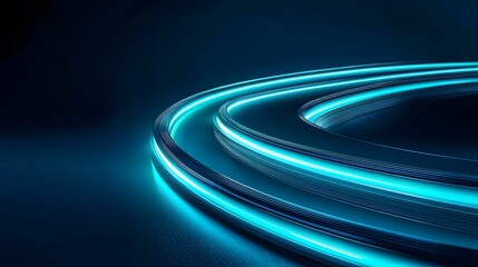 Glowing Digital Bridge in a Virtual World - Data Visualization Art