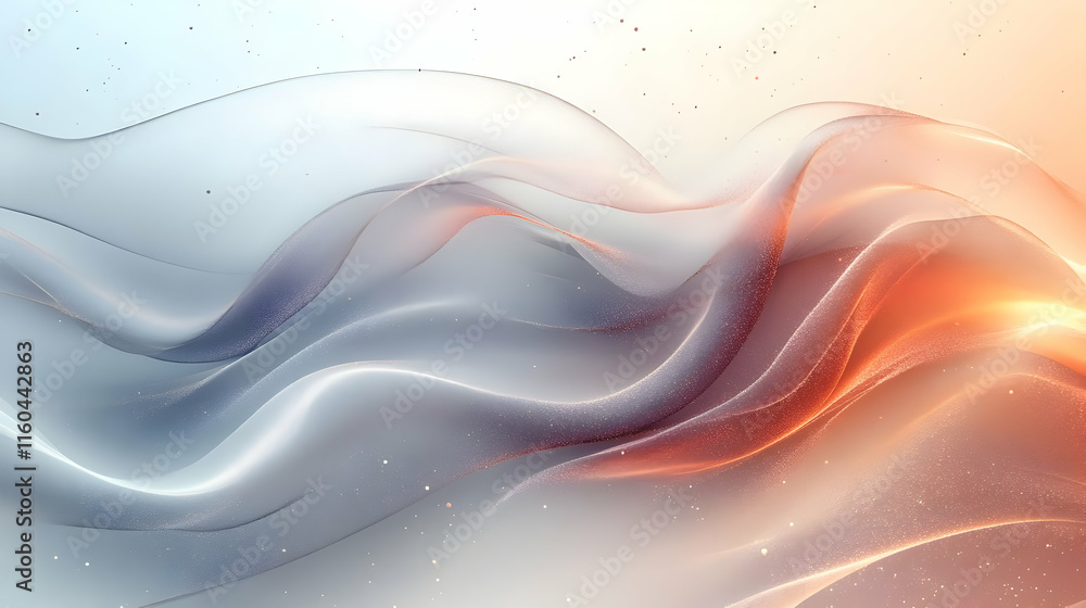 Poster abstract waves of color and light create a serene and dynamic visual experience.