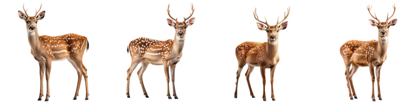realistic depiction of Thorold deer, showcasing its unique features and beauty, isolated on transparent background.