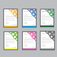 set of pad design templates