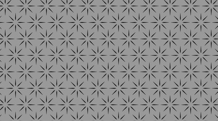 Fototapeta premium Pattern design with geometric vector shape | Floral shape pattern design with line that also make circle and triangle with gray background