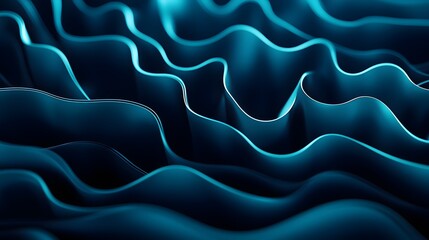 Obraz premium Glowing Fractal-Inspired Digital Patterns Floating in a Dark Cyber Environment