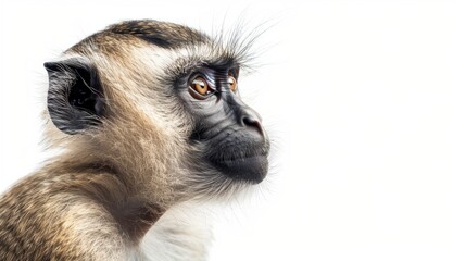 Closeup Portrait of a Monkey with Expressive Eyes