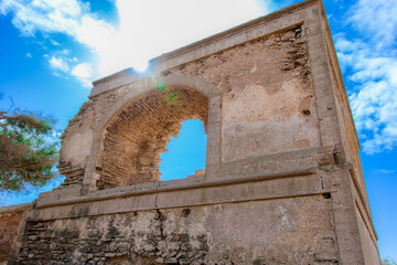 Ruin of the Sultan's palace near the town of Essaouira in Morocco
