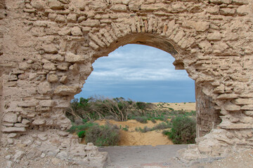 Ruin of the Sultan's palace near the town of Essaouira in Morocco
