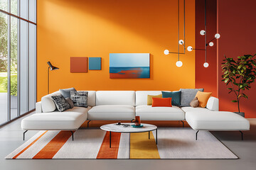 Vibrant Modern Living Room Design