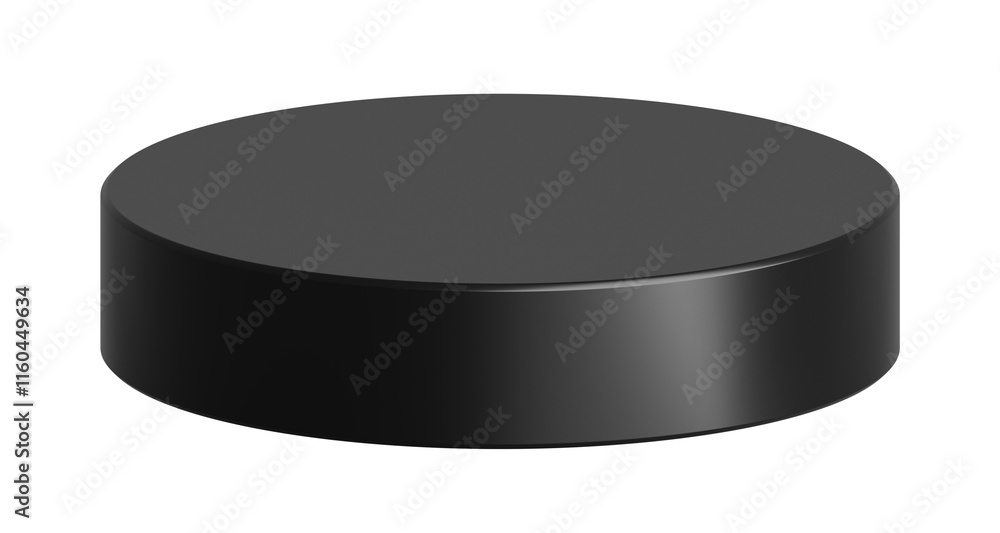 Poster png black podium isolated on transparent background. empty product presentation pedestal display sta