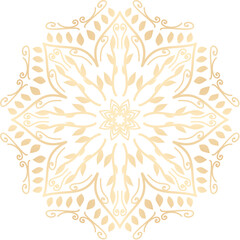Gold Ornamental Mandala Design