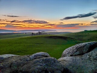sunset in the mountains