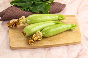 Green young small baby zucchini