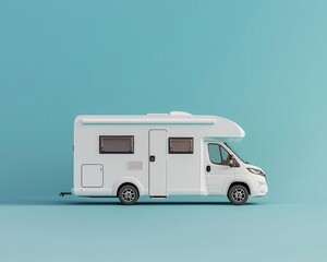Naklejka premium A hightech motorhome with a fully automated control system and touchscreen interfaces
