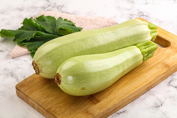 Raw frsh ripe zucchini vegetable