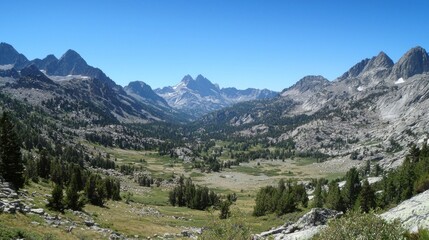 Majestic Mountain Valley Scenic Landscape
