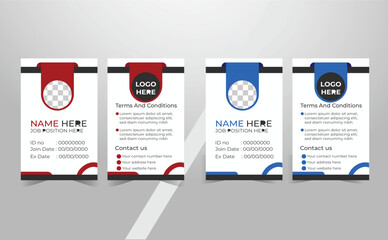 simple id card design , identity card ,modern id card design ,minimalist identity card .