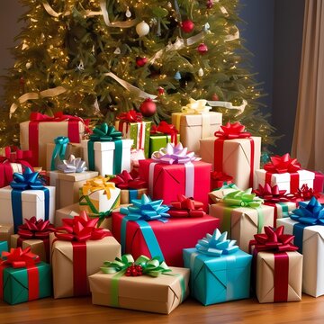 christmas tree with gifts