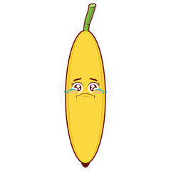 banana scared face cartoon cute