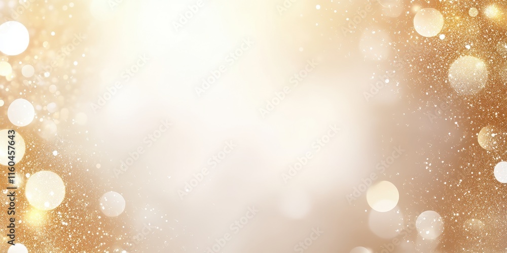 Poster a shimmering golden background filled with soft, blurred bokeh lights, creating a warm and inviting 