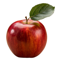 A fresh red apple with vibrant skin, embodying simplicity and natural goodness.