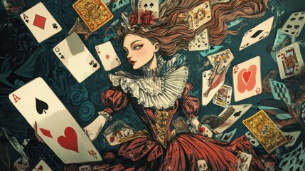 Obraz premium Card games are versatile and easy to play anywhere.