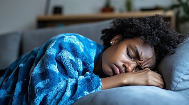 Tired individual resting on couch, reflecting on life's challenges and the need for relaxation and rejuvenation.