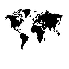 Creative World Map Line Art Vector