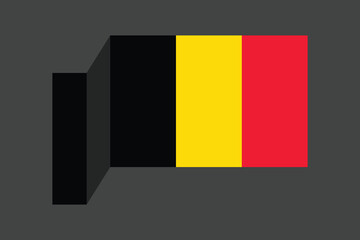 Belgium flag, The flag of Belgium, Flag of Belgium national country symbol illustration Vector, Rectangle Belgium flag illustration, Flat vector illustration
