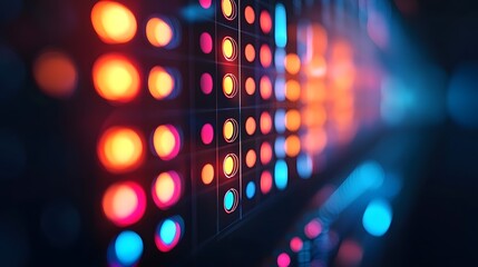 Pulsating Smart City Hub with Glowing Digital Displays and Dynamic Lighting