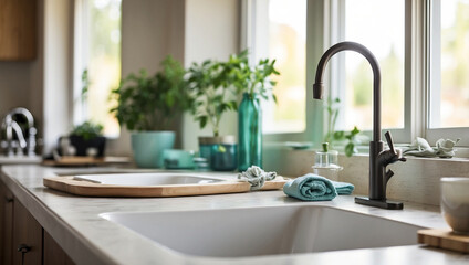 A Cozy Inside Home View Featuring a Sink and Closet for Domestic Inspiration