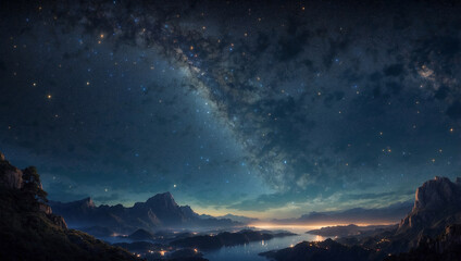 A Breathtaking Night Sky Filled with Stars Showcasing the Vastness of Space