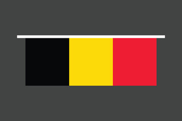 Belgium flag, The flag of Belgium, Flag of Belgium national country symbol illustration Vector, Rectangle Belgium flag illustration, Flat vector illustration
