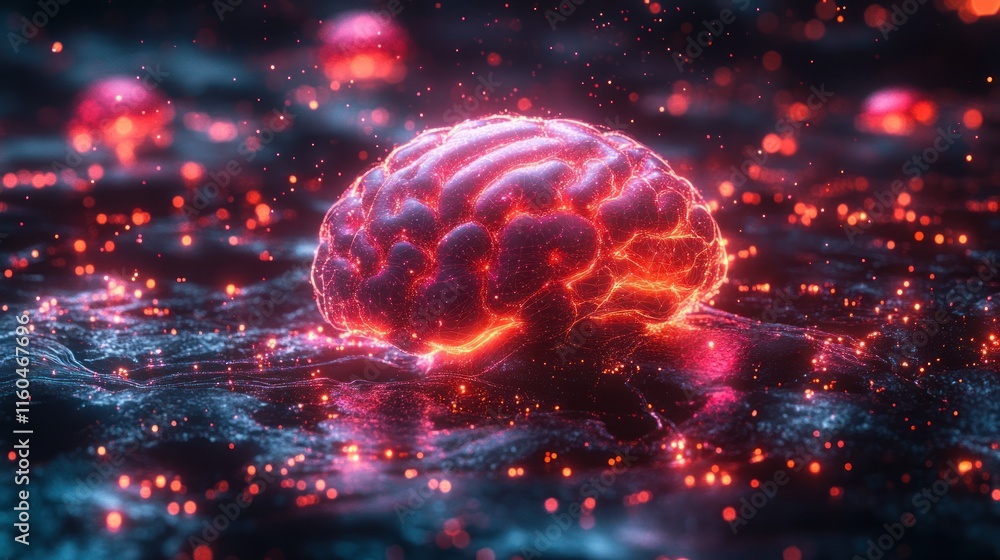 Poster a futuristic ai learning concept with glowing neural networks, sleek data flows, and digital educati