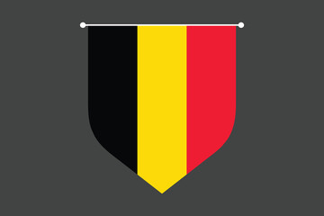 Fototapeta premium Belgium flag, The flag of Belgium, Flag of Belgium national country symbol illustration Vector, Rectangle Belgium flag illustration, Flat vector illustration 