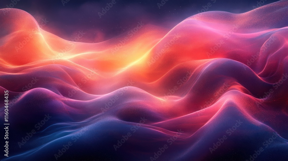 Poster a gradient technology background featuring fluid transitions, dynamic colors, and abstract patterns