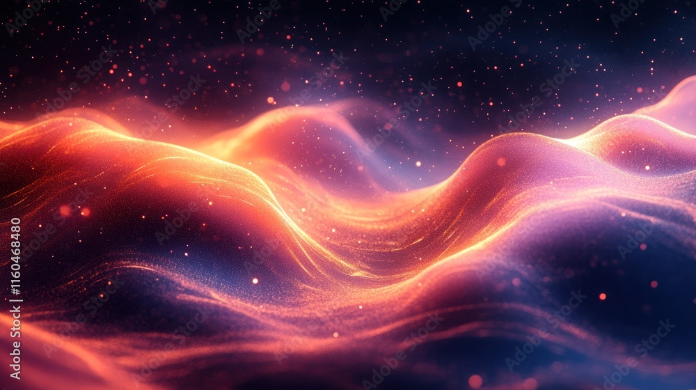 Poster a gradient technology background featuring fluid transitions, dynamic colors, and abstract patterns