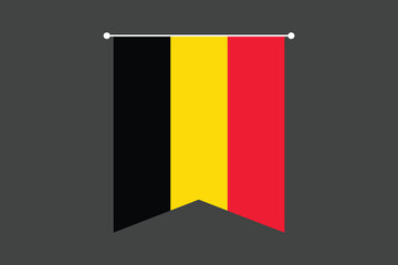 Fototapeta premium Belgium flag, The flag of Belgium, Flag of Belgium national country symbol illustration Vector, Rectangle Belgium flag illustration, Flat vector illustration 