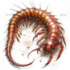 Obraz premium Close up of a centipedes