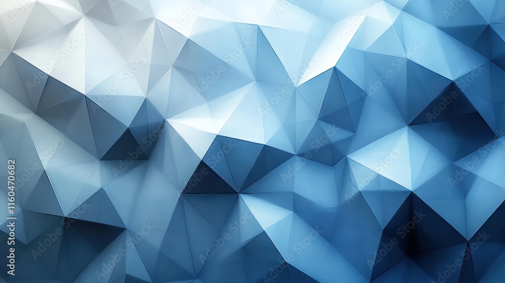 Aufkleber a minimalist blue geometric background with clean, sharp polygonal patterns and subtle gradients