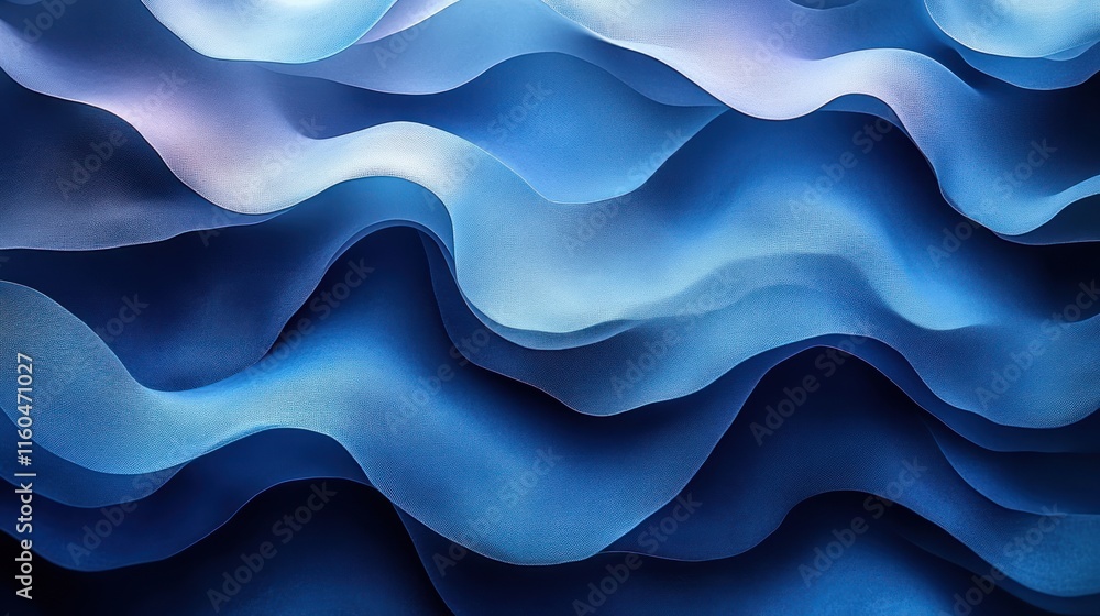 Poster a modern blue gradient abstract with smooth transitions and professional visual aesthetics