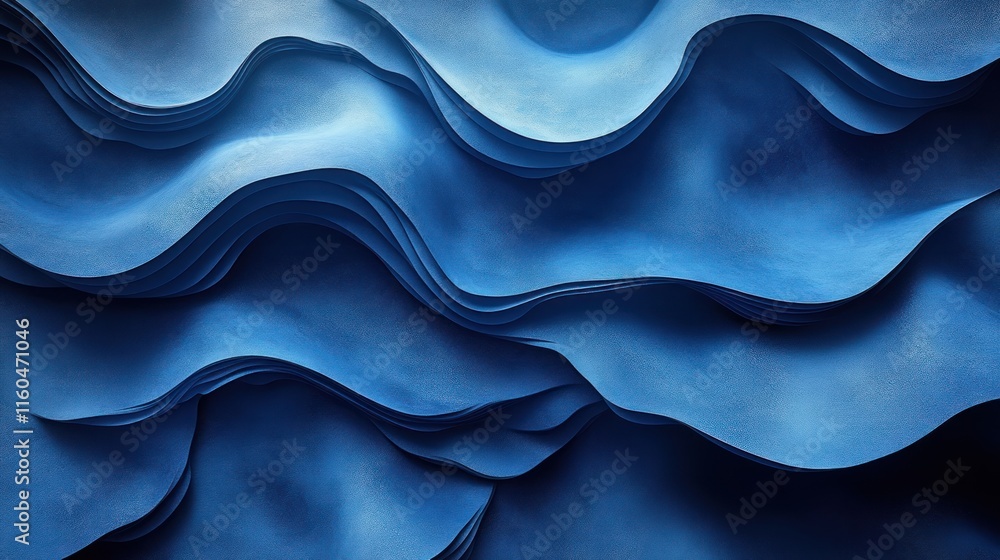 Poster a modern blue gradient abstract with smooth transitions and professional visual aesthetics