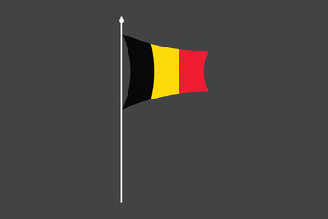 Belgium flag, The flag of Belgium, Flag of Belgium national country symbol illustration Vector, Rectangle Belgium flag illustration, Flat vector illustration

