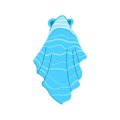 cute hooded baby towel cartoon. cozy organic, bamboo adorable, gender neutral cute hooded baby towel sign. isolated symbol vector illustration