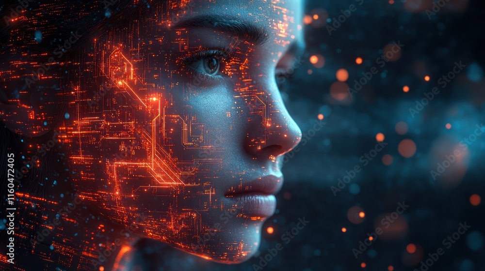 Aufkleber ai and machine learning visualization with educational applications, featuring digital tools and fut