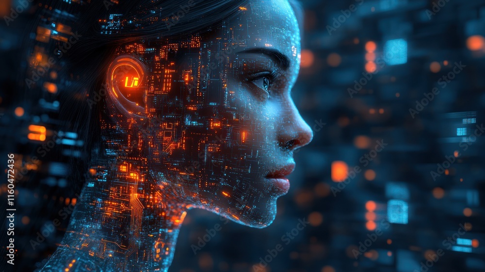 Aufkleber ai and machine learning visualization with educational applications, featuring digital tools and fut
