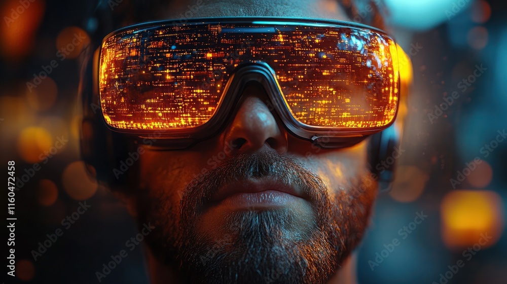 Poster ai concept in virtual reality, showcasing immersive environments and interactive ai-driven elements