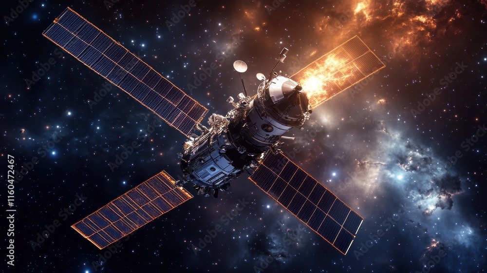Poster ai cpu for space exploration technology, showcasing cosmic visuals and advanced data processing capa