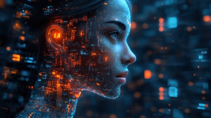 AI and machine learning visualization with educational applications, featuring digital tools and futuristic settings