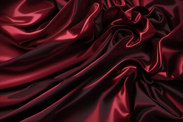 Obraz premium Luxury Satin Fabric with Rich Dark Tones and Elegant Shimmer