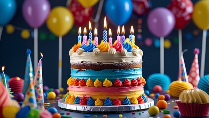 birthday cake and candles